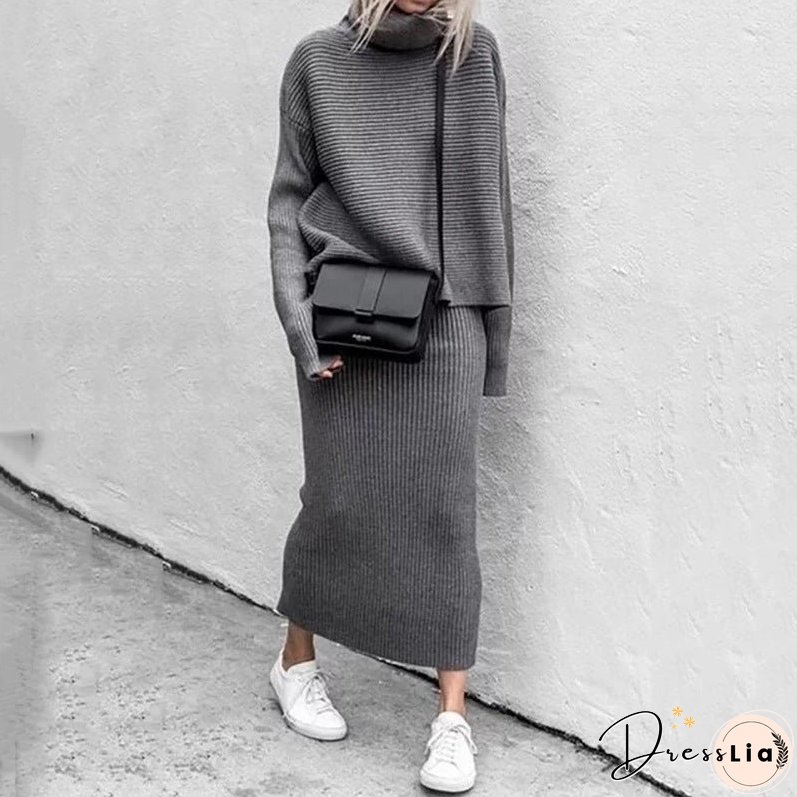 Women's Autumn Casual Loose Fashion Long Two-piece Suits