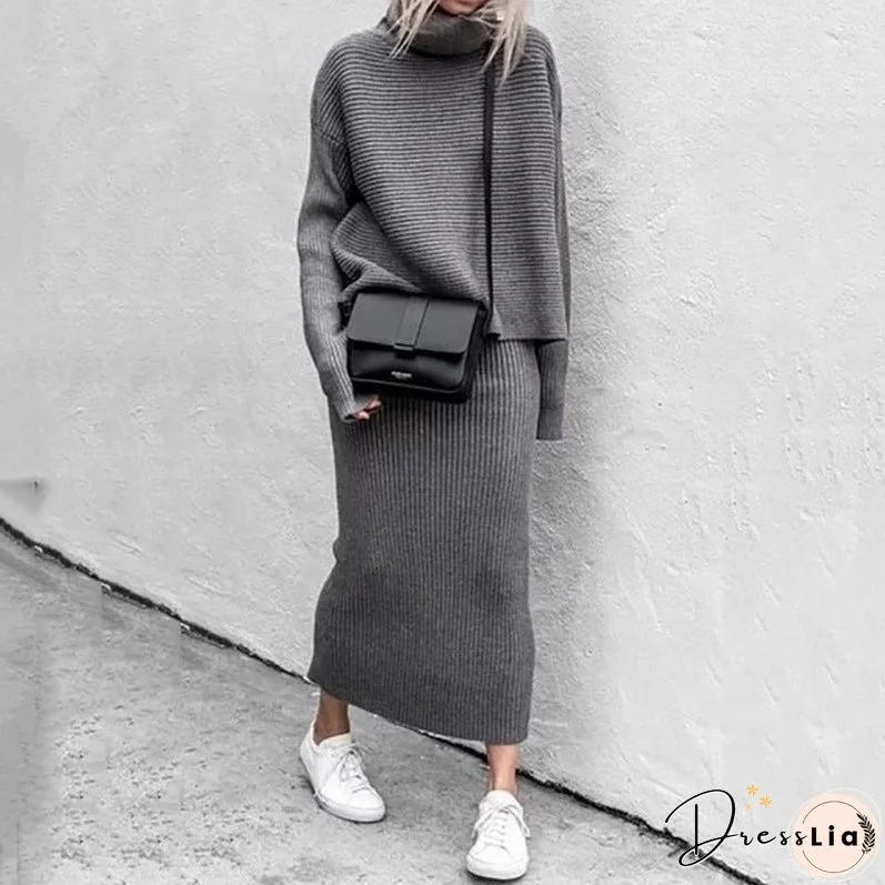 Women's Autumn Casual Loose Fashion Long Two-piece Suits