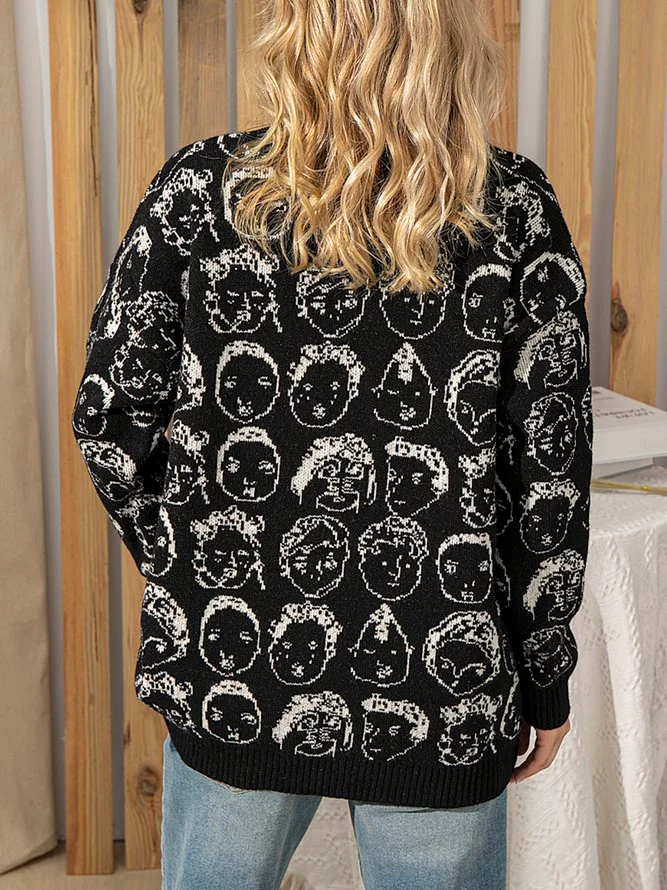 Black Knitted Vintage Sweater