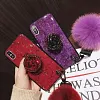 Hair Ball Airbag Bracket Diamond Huawei iPhone Samsung Case