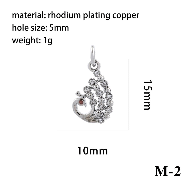 Elegant Minimalist Bee Dragonfly Butterfly Copper Plating Inlay Zircon 18k Gold Plated Charms