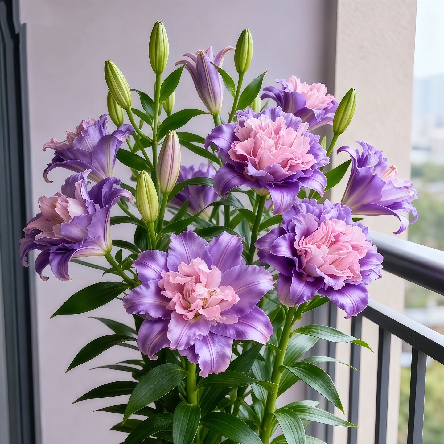 Double-petaled bicolor fragrant lily Bulbs—Fresh and Sweet