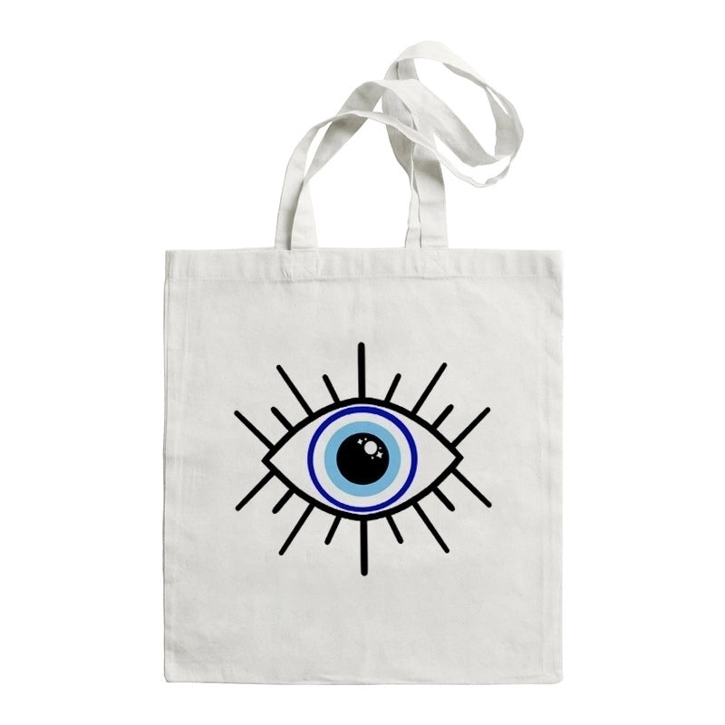 Women’s Large Polyester Eye Streetwear Square Open Shoulder Bag