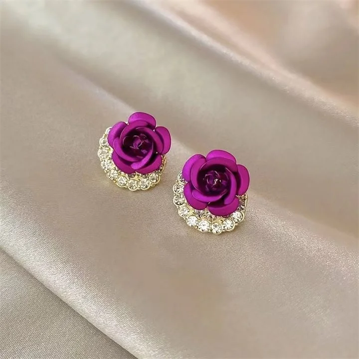 🌹Diamond Rose Earrings
