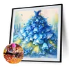 Jupe fleur bleue - perceuse ronde peinture diamant - 30*30cm