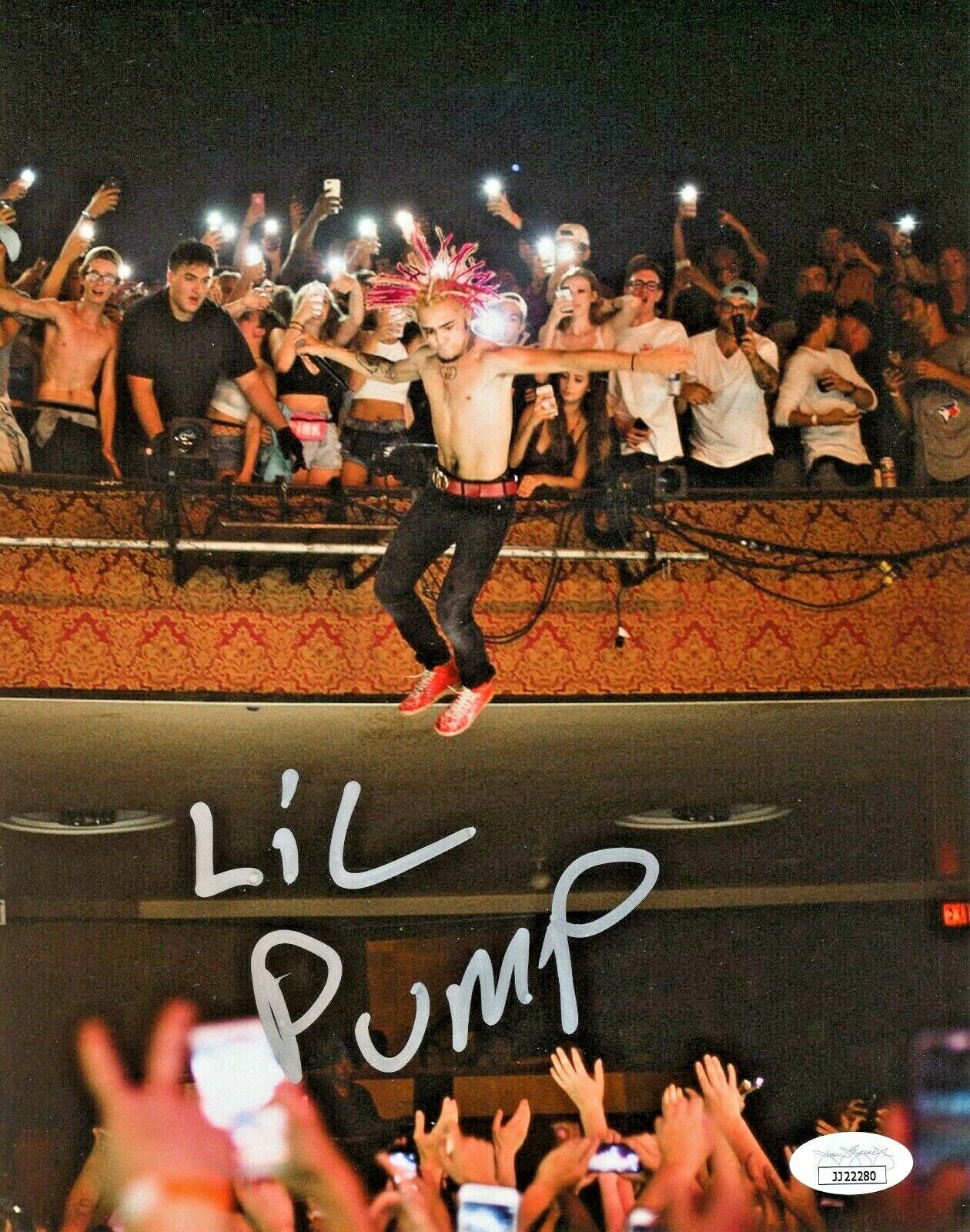 LIL PUMP HAND SIGNED AUTOGRAPHED 8X10 HIP HOP RAP MUSIC Photo Poster painting WITH JSA COA RARE