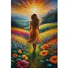 Girl Back-11CT Stamped Cross Stitch 40*60cm/15.75*23.62in(Big Size)