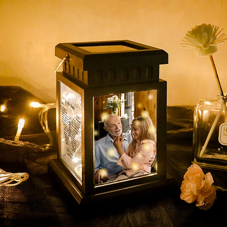 Personalized Photo Lantern Lamp As I Sit in Heaven Memorial Sympathy gift