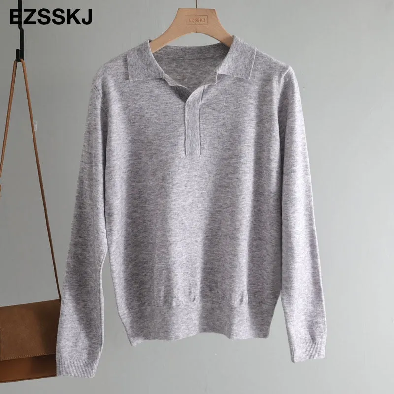 casual spring autumn thin oversize sweater pullovers Women basic loose square neck cashmere sweater female knit jumper