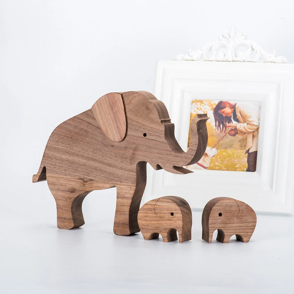 Home Decor Table Ornament Wood Dog Craft Sculpture Handmade Wooden Pets Figurine Crafs Desk Decorations Great Gifts for Friends