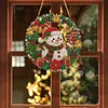 Diamond Painting Snowman Wreath Ornament Hanging Decor 9.45x9.45in