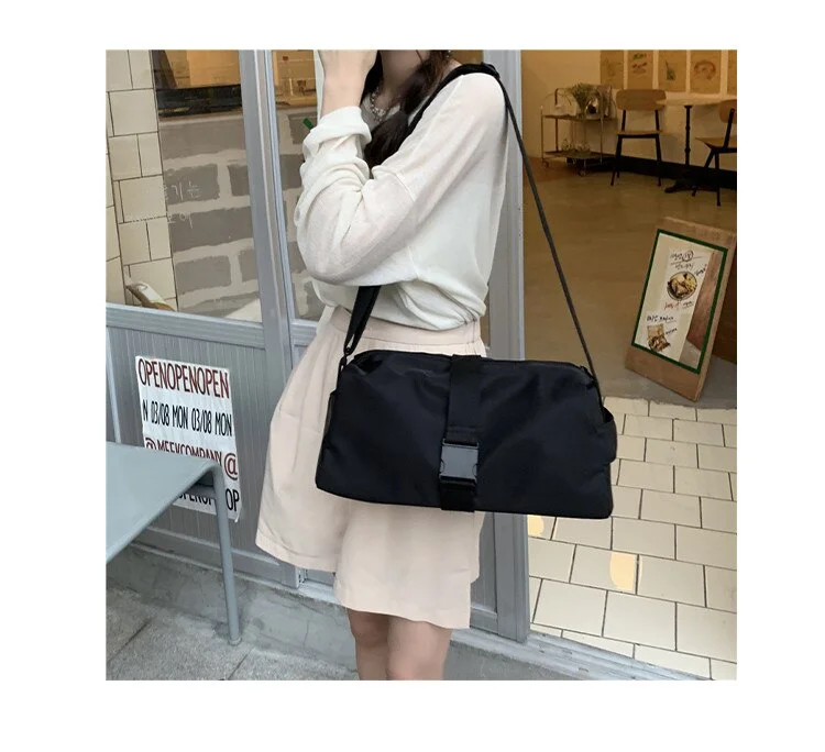 Casual Nylon Women Messenger Bag Ladies Handbags big Solid Color female Shoulder Bag large capacity Female hobos blue Gym Bag