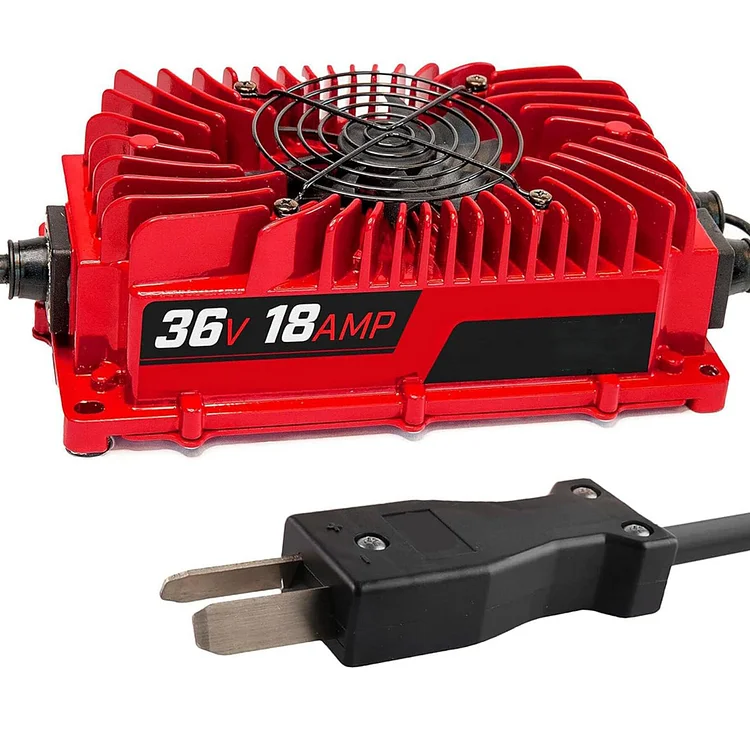 SEBLAFF Golf Cart 36V 18A Battery Charger IP67 Matching 2-Pin Crow Foot Plug Replacement for Club Car TXT Golf Cart