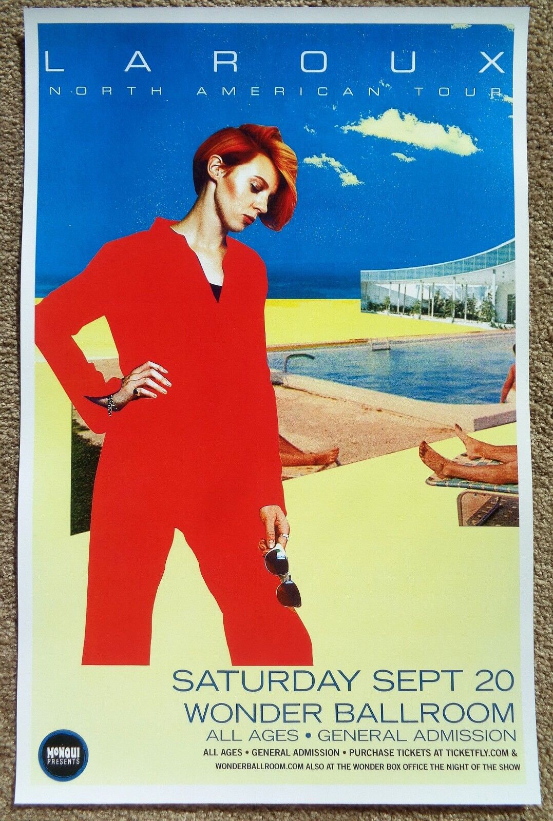 LA ROUX 2014 Gig POSTER Portland Oregon Concert