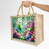 DIY Diamond Painting Linen Waterproof Handbag Shopping Storage Bag Totes Kit(with 2pcs diamond painting)