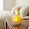 Flameless LED Tea Lights Candles Solar Power Realistic Fake Electric Tealight Candles Multifunctional for Fireplace Mantel Dinner Wedding Party