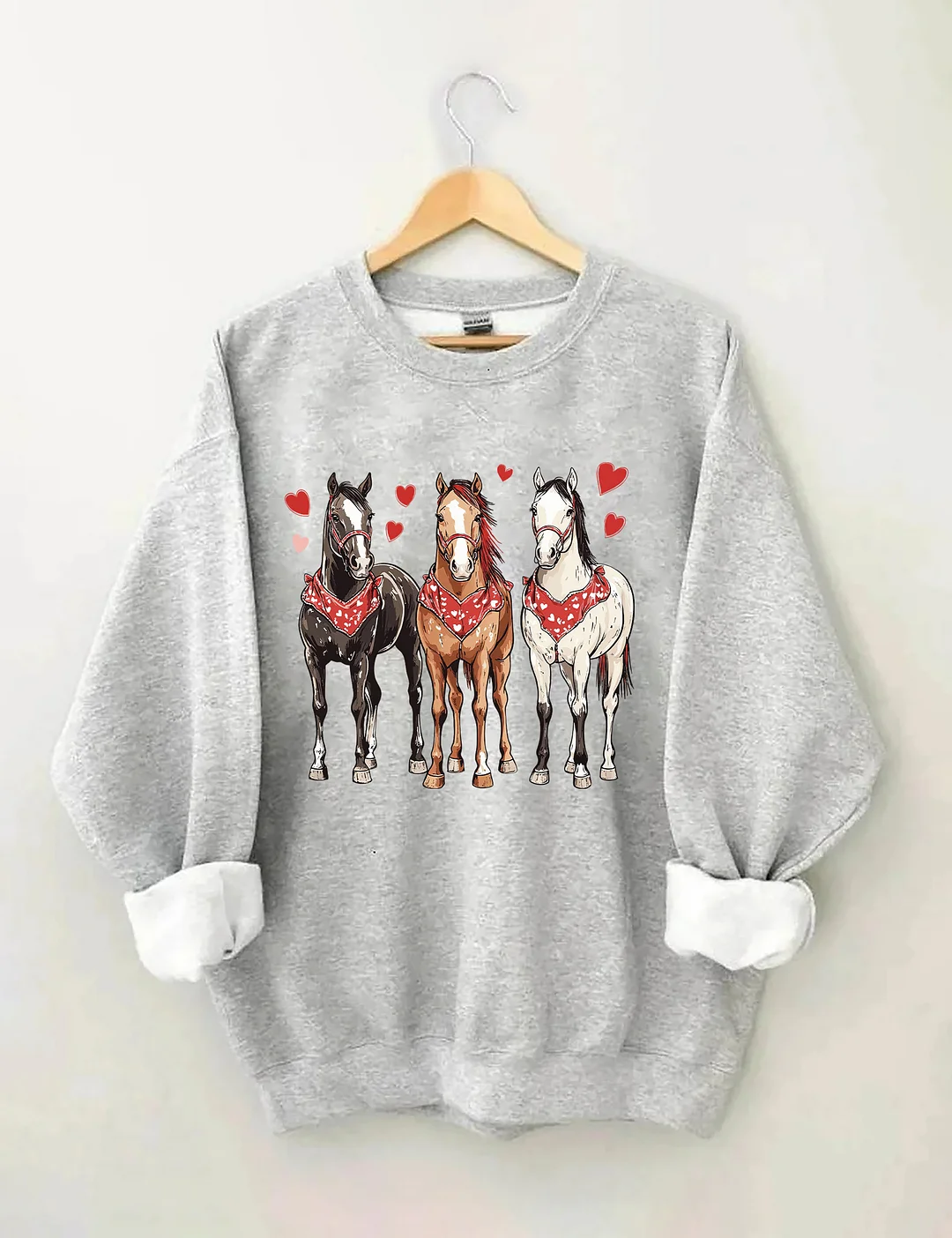 Valentine's Day Horse Sweatshirt
