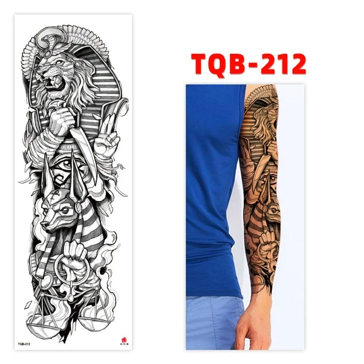 Temporary Tatoo Tattoo for Woman Tattoo Stickers Arm Tattoo Big Sleeve Men and Women Personality Tiger Leopard stickers