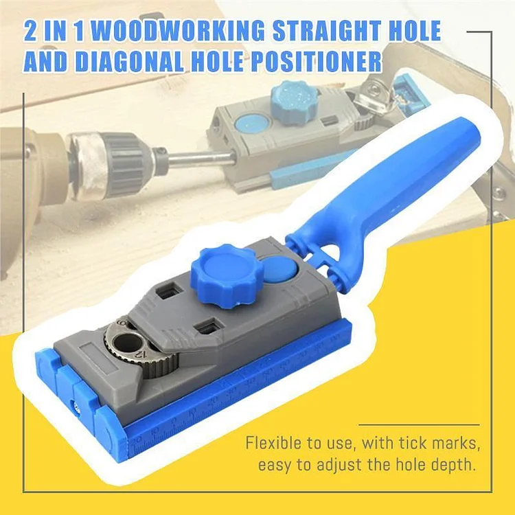 2 In 1 Woodworking Straight Hole And Diagonal Hole Positioner