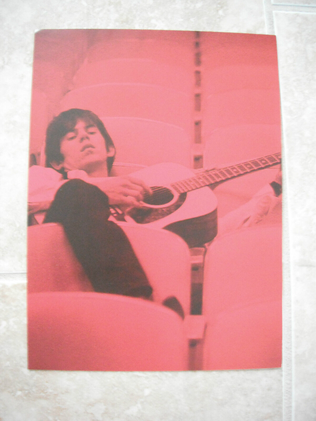 Rolling Stones Keith Richards Vtg Candid Coffee Table Book Photo Poster painting #1