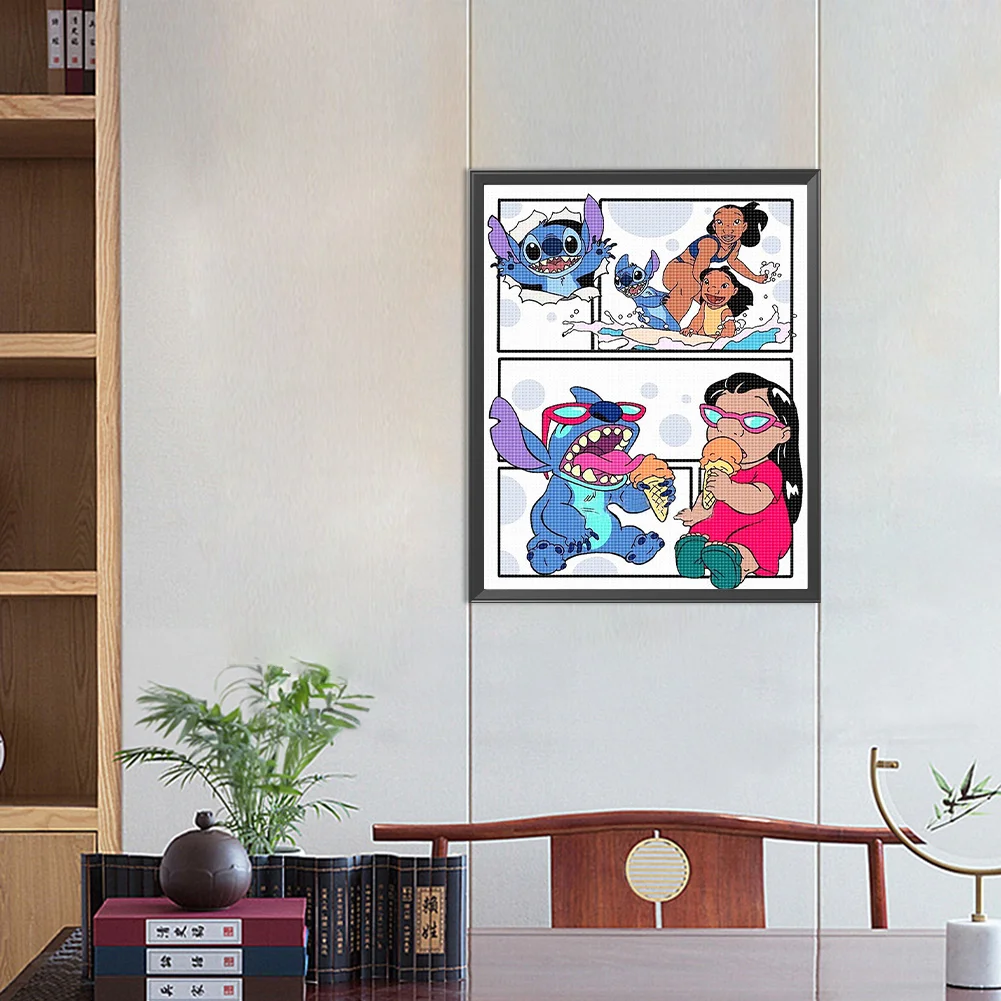 Full Round Diamond Painting 40*50cm - Stitch