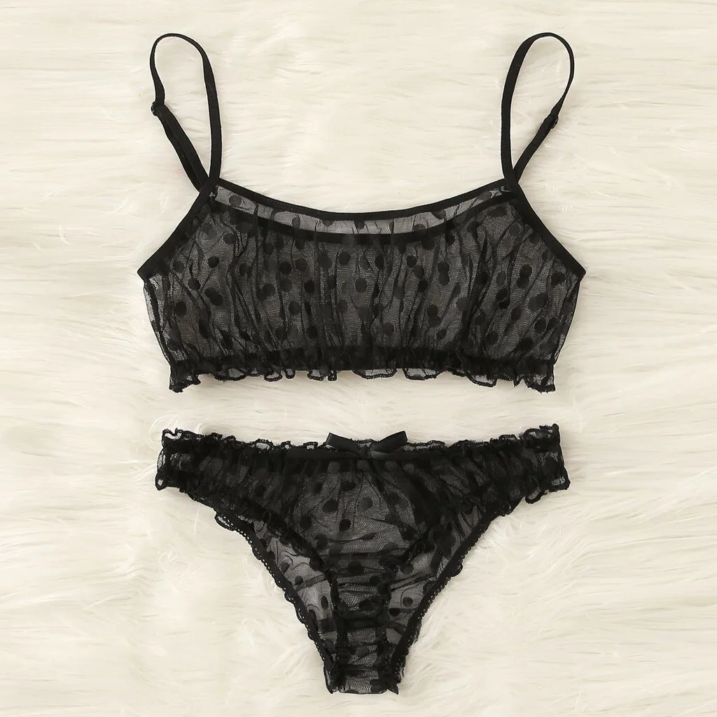 Billionm Floral Lace Underwear for Women Erotic Lingerie Sex Transparent Mesh Bra Sexy Lingerie Thong Sets Babydoll Porno Erotic Costumes