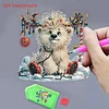 Christmas Antler Bear DIY Double-Sided Desktop Ornaments Diamond Art Kits