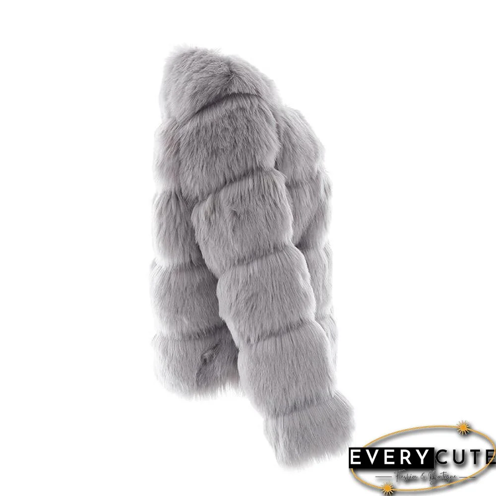 Open Front Fleece Oversize Fuzzy Coat