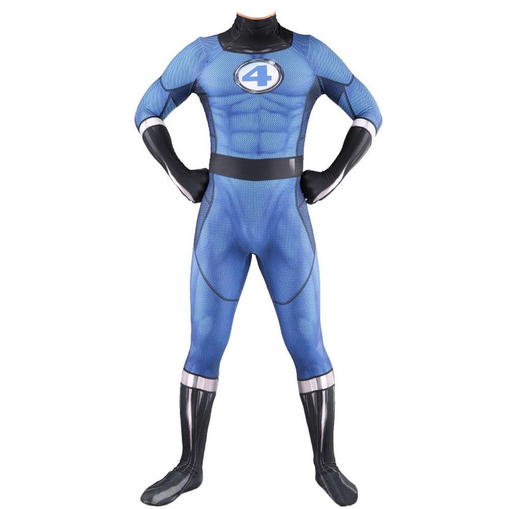 The Fantastic 4 Cosplay Outfits Jumpsuit Cos Prop