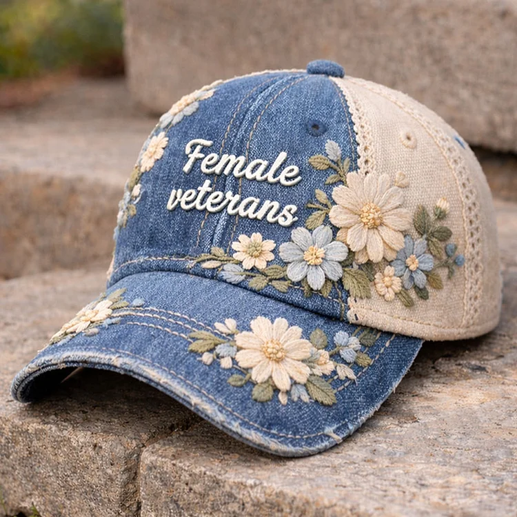 Female Veterans Printed Casual Hat socialshop