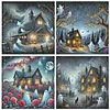 (Multi-Style)Halloween Haunted House-11CT Stamped Cross Stitch 50*50cm/19.69*19.69in tapestrymarket
