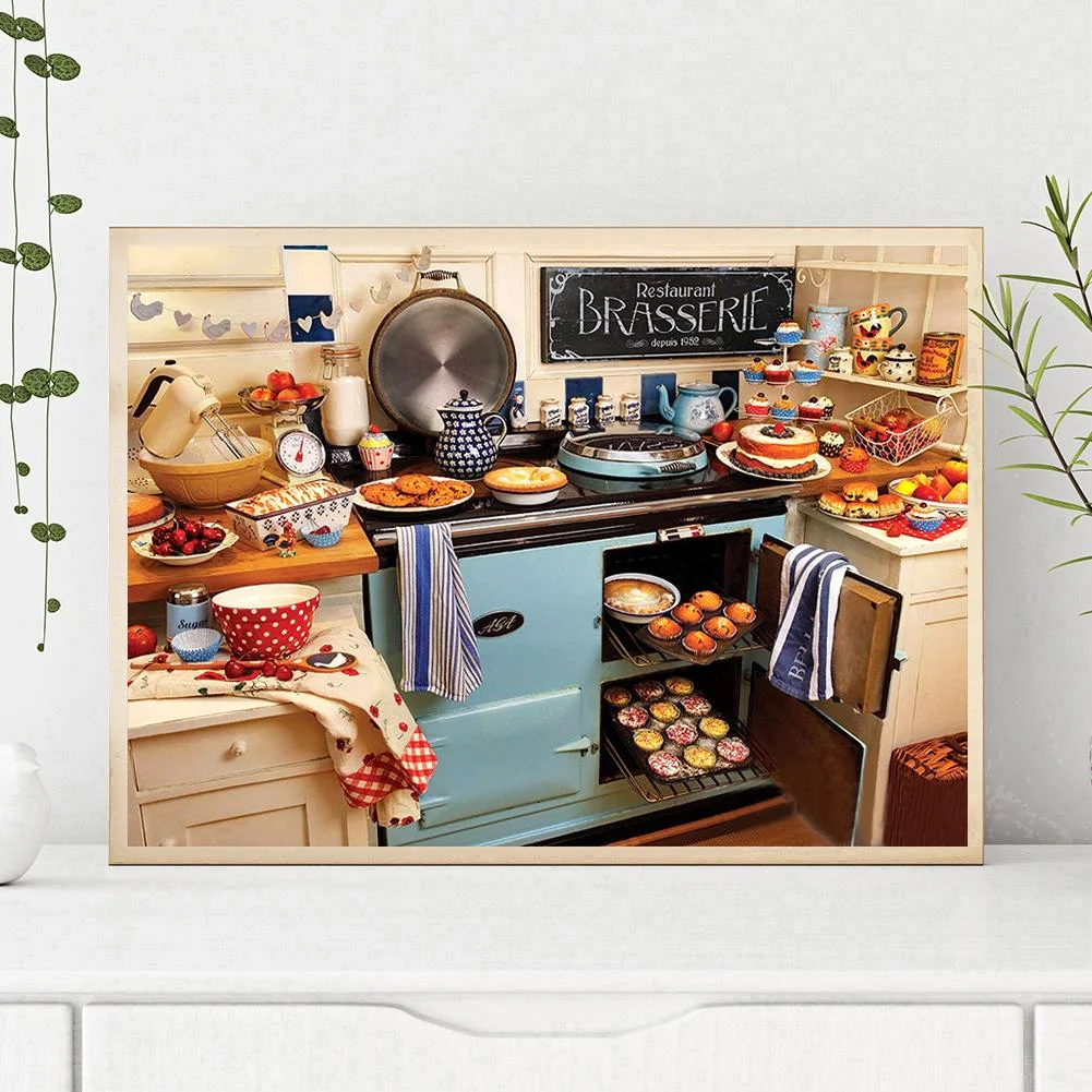 Diamond Painting - Full Round Drill - Mosaic Kitchen Pattern(40*30cm)