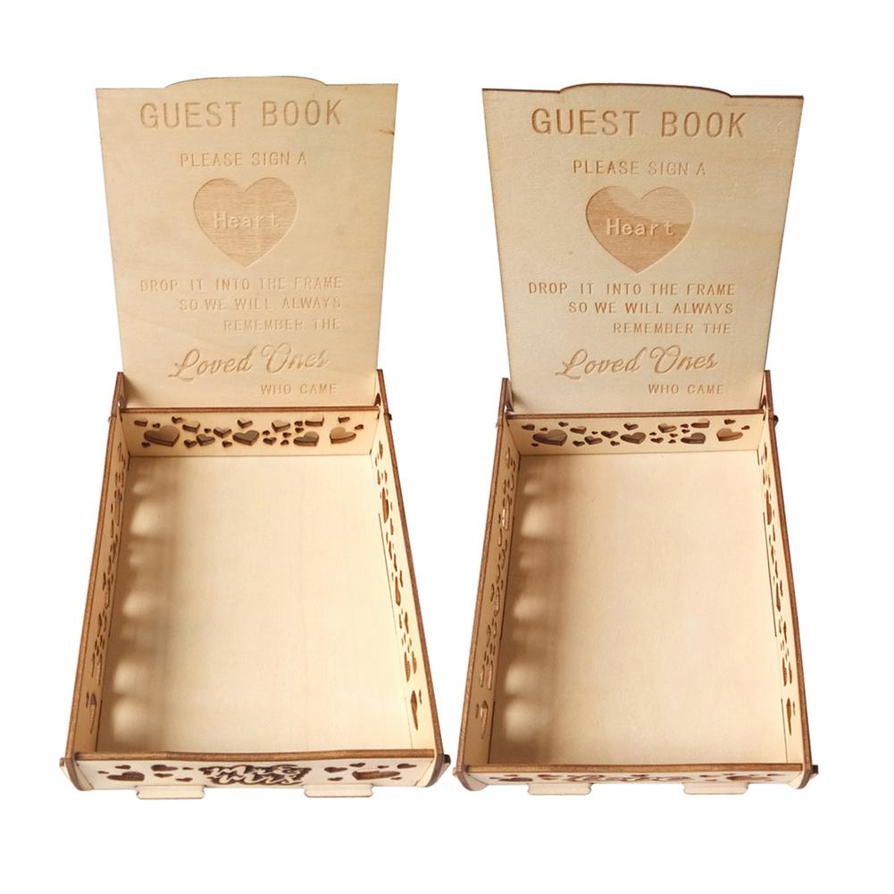 

Wedding Signature Hearts Drop Box Romantic Rustic Sweet Guestbook Decor, Jm01634, 501 Original