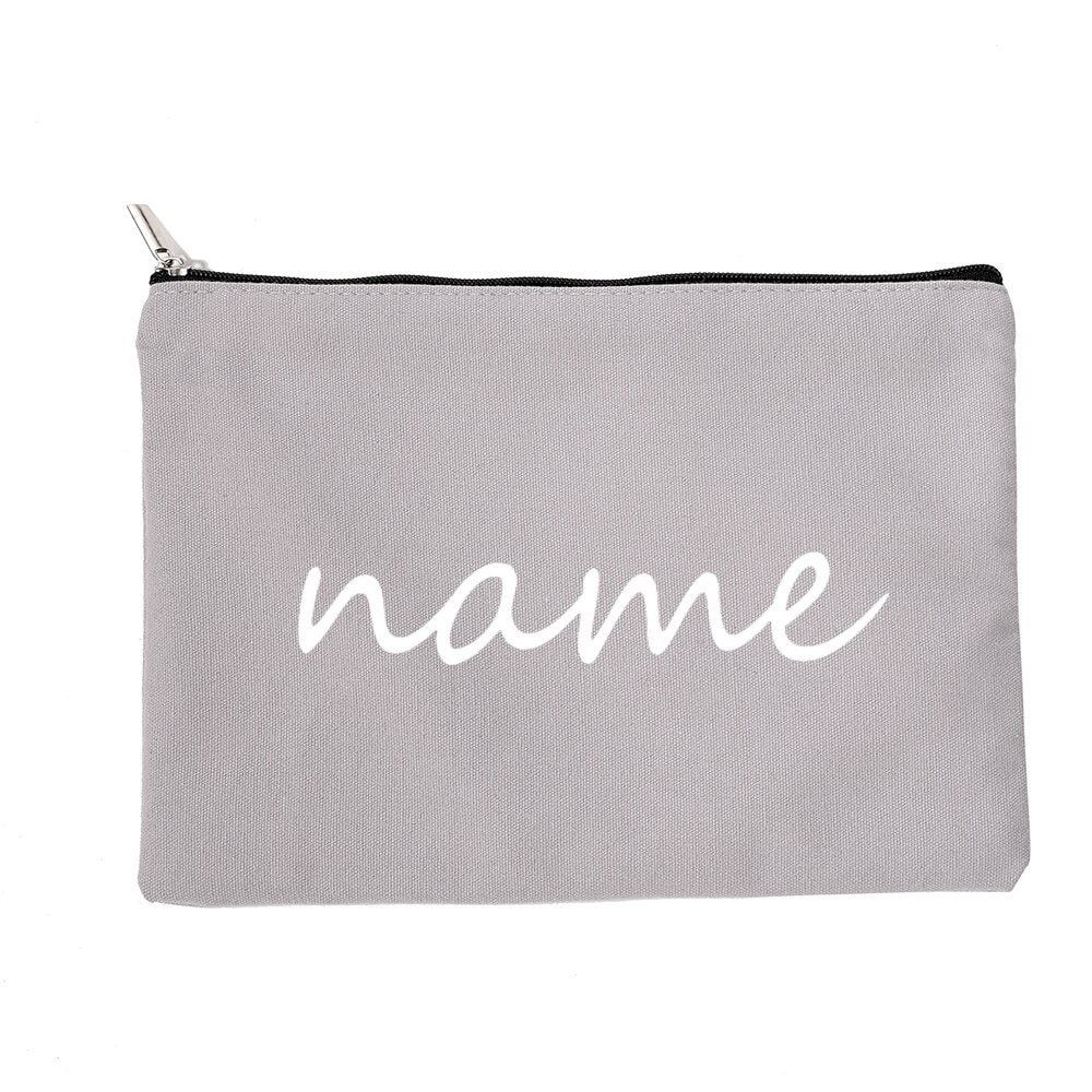 Personalized Makeup Bag Bridesmaid Maid of Honor Holiday Wedding Bachelorette Party Gifts Canvas Customized Name Cosmetic Case