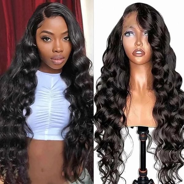 32Inch Loose Deep Wave Hair HD 13x4 Lace Front Glueless Wigs Pre Plucked Human Hair Wigs US Mall Lifes