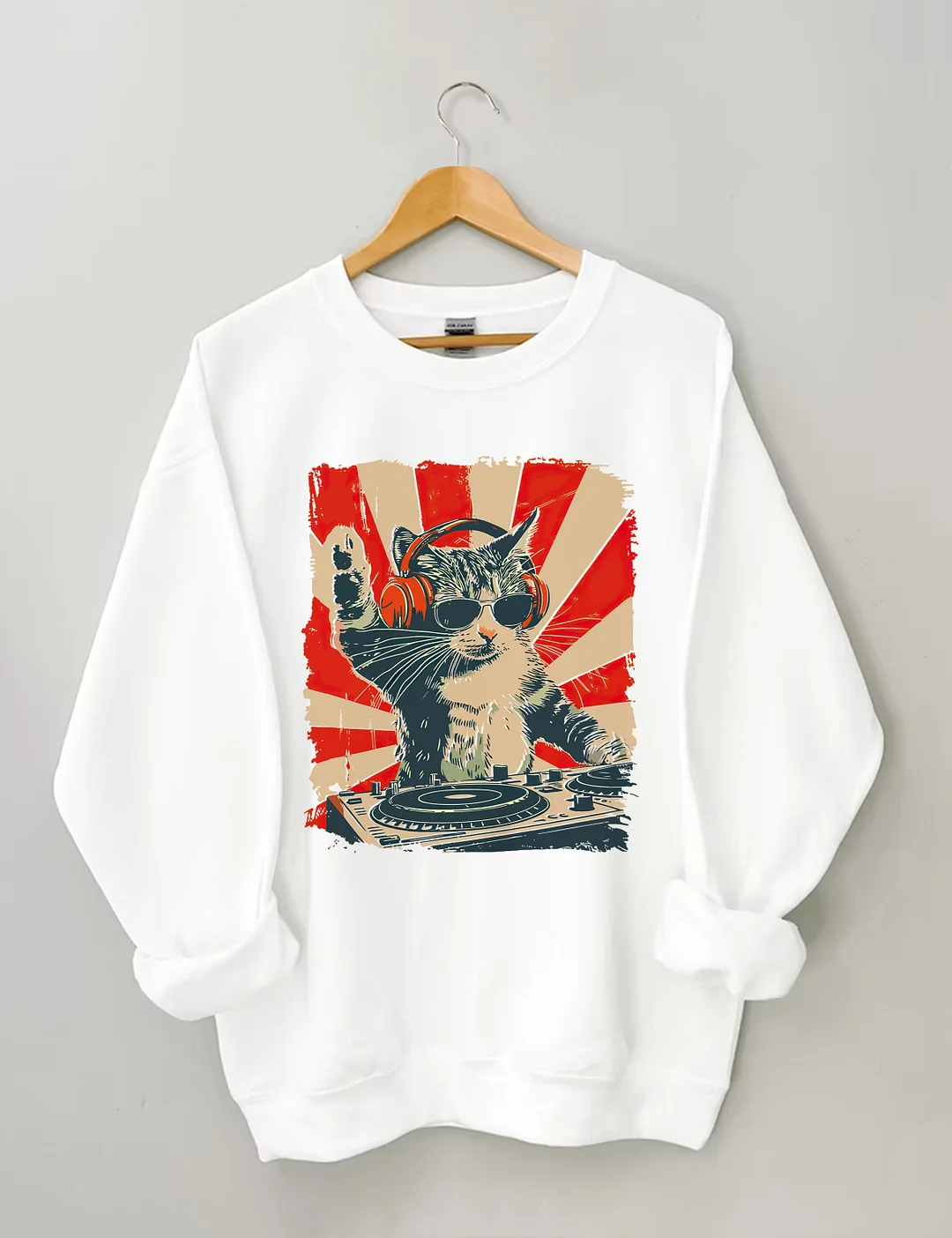 Cool DJ Cat Sweatshirt