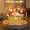 Artificial Tulip Flower Night Light Bedside Lamp LED Night Lamp Christmas Gifts