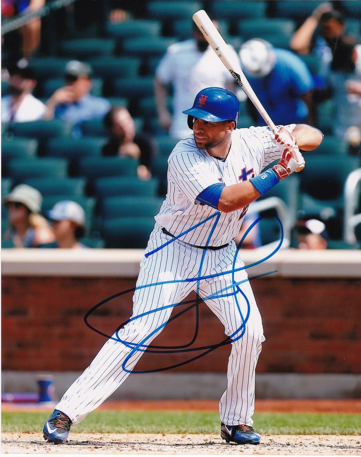 JAMES LONEY NEW YORK METS ACTION SIGNED 8x10