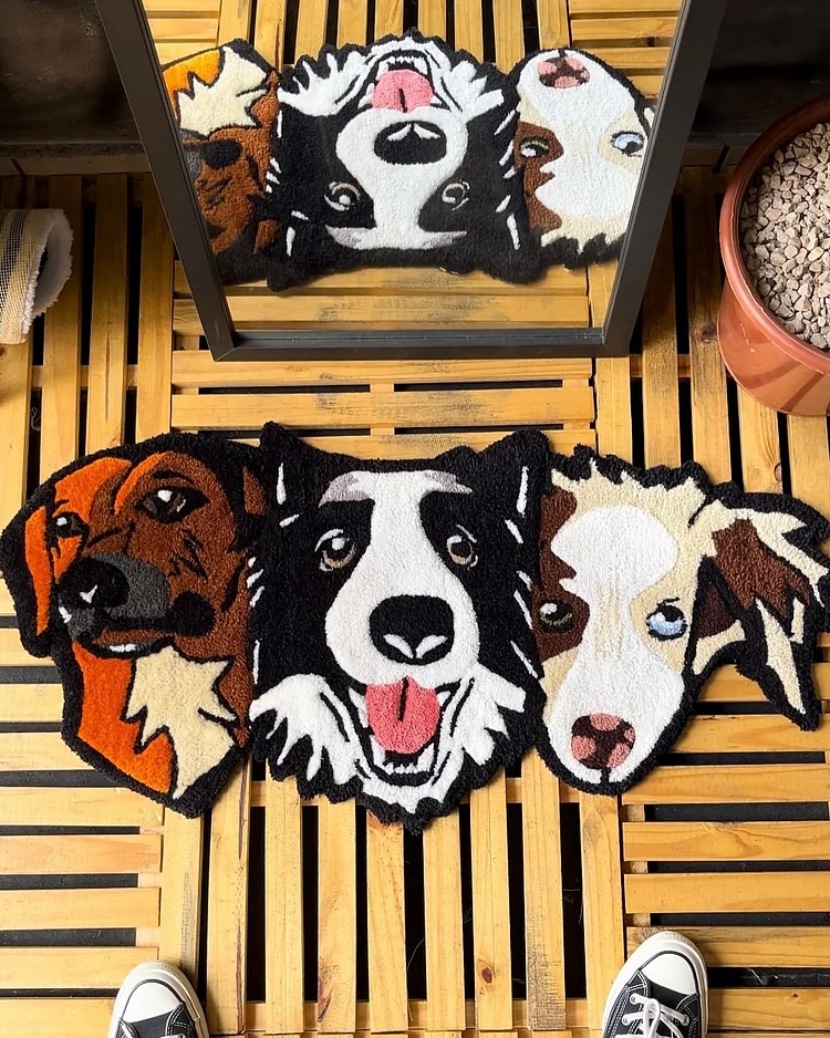 Personalised Pet Dog Portrait Rug– Perfect Christmas Gift