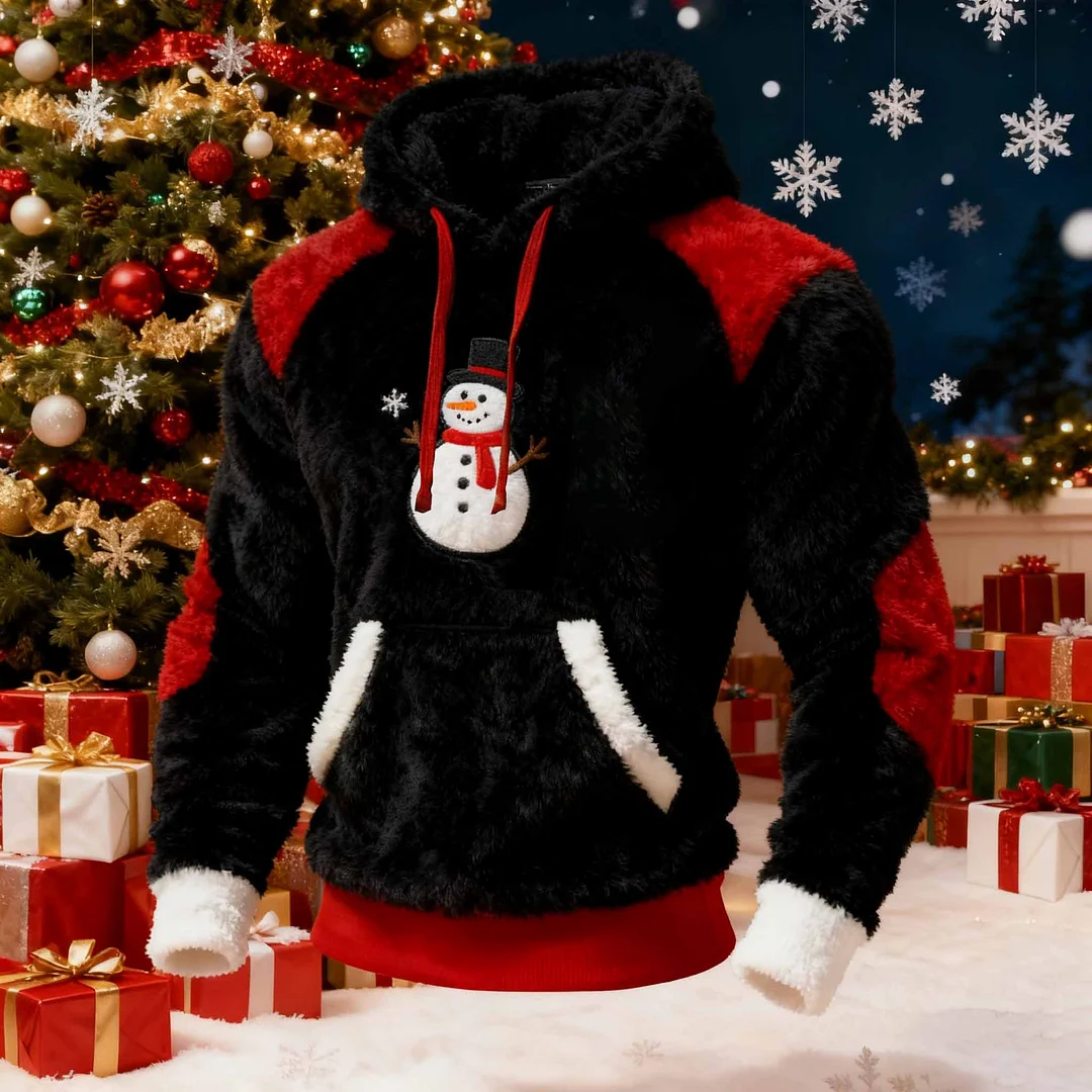 3D Print Christmas Snowman Ugly Hoodie-inspireuse