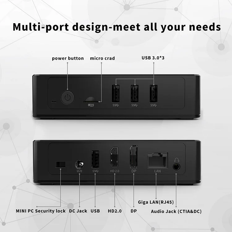 Intel Celeron J4125 Fanless Mini PC--NucBox 3