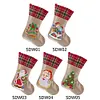 14 Inch Large DIY Linen Diamond Painting Xmas Stocking Hanging Gift Candy Bag Kits(20x35cm)