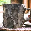Mineral Crystal Coffee Mug,Natural Onyx Crystal Decorative Mug,Novelty Coffee Mugs,Multi-Colored Agate Mineral Coffee Mug,Elegant Crystal Gift for Home & Office