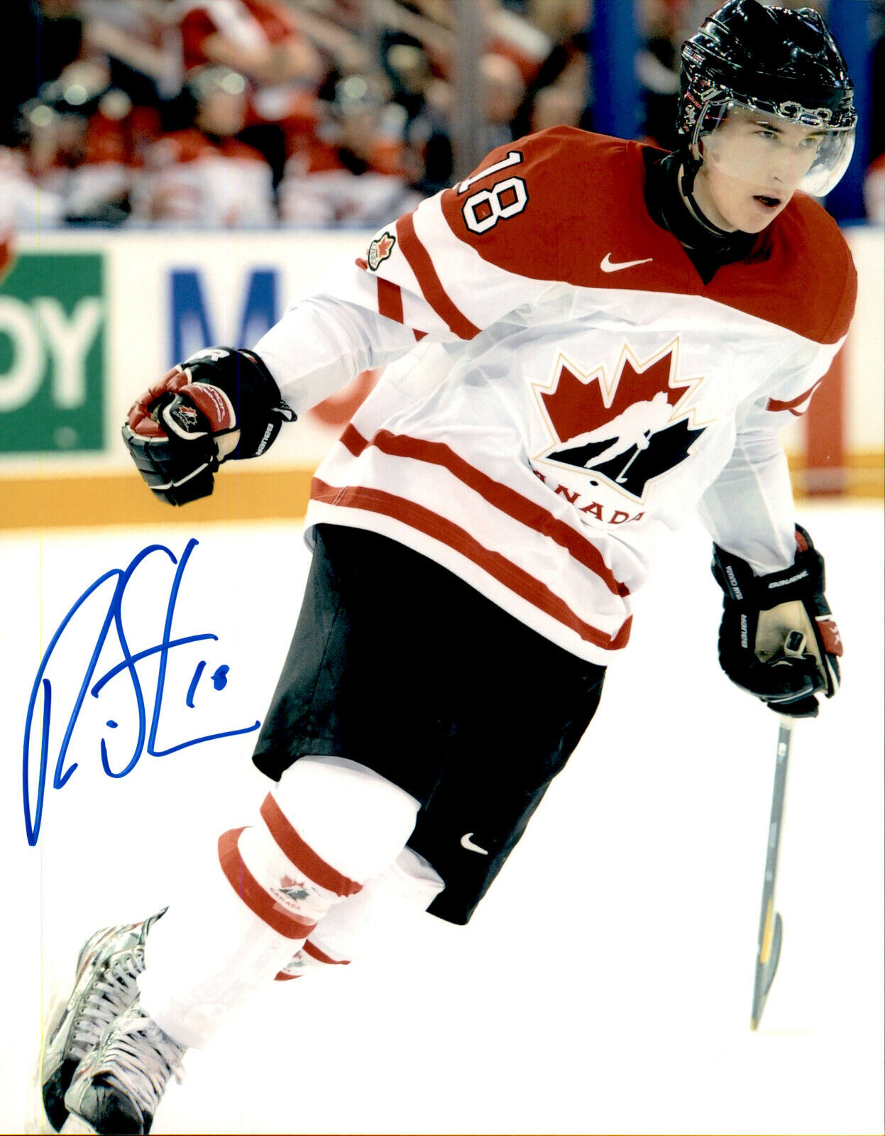 Ryan Strome SIGNED 8x10 Photo Poster painting TEAM CANADA / NEW YORK RANGERS