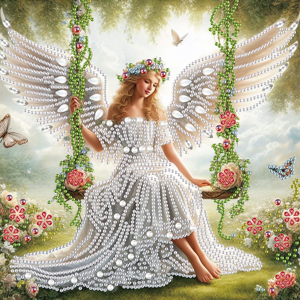 Angel 30*30cm(canvas) special shaped drill diamond painting