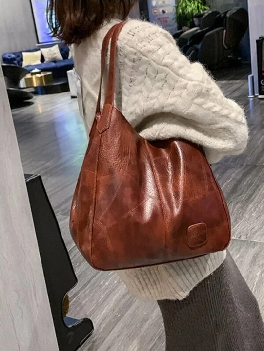 Women Casual Solid Tote Bag Shoulder Bag