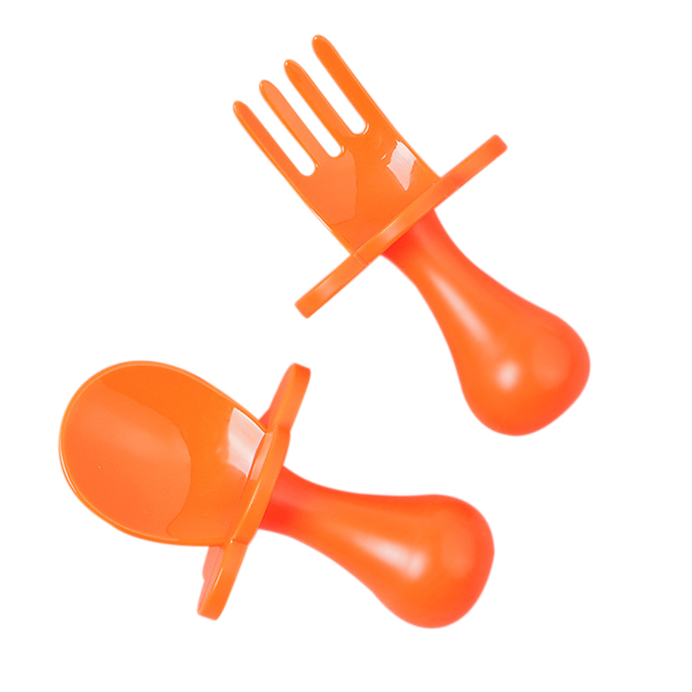 

2pcs Baby Spoon Fork Set Infant Tableware Learning to Eat Training Cutlery, 501 Original