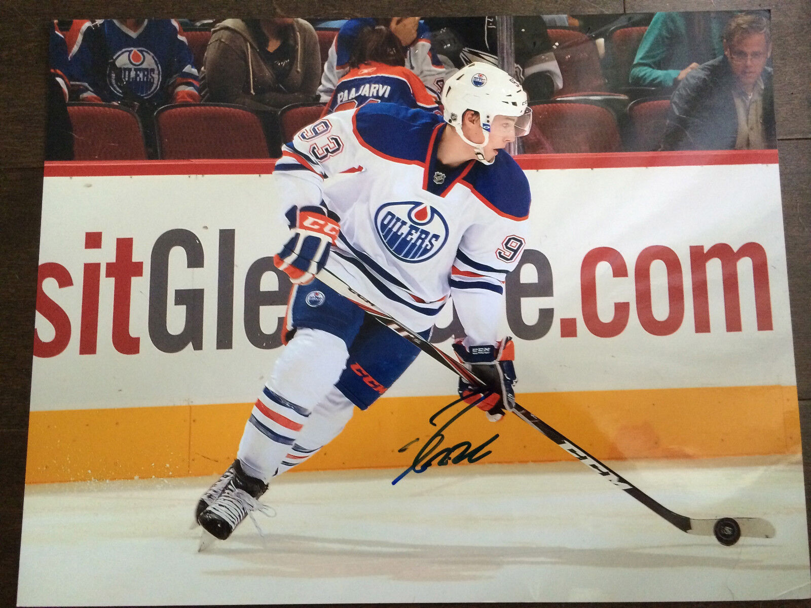 Edmonton Oilers Ryan Nugent Hopkins Signed Autographed 11x14 Photo Poster painting COA