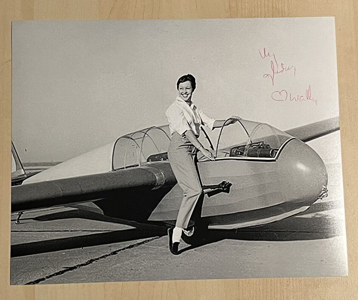 WALLY FUNK HAND SIGNED 8x10 Photo Poster painting AUTOGRAPHED PILOT AVIATOR WENT TO SPACE 2021