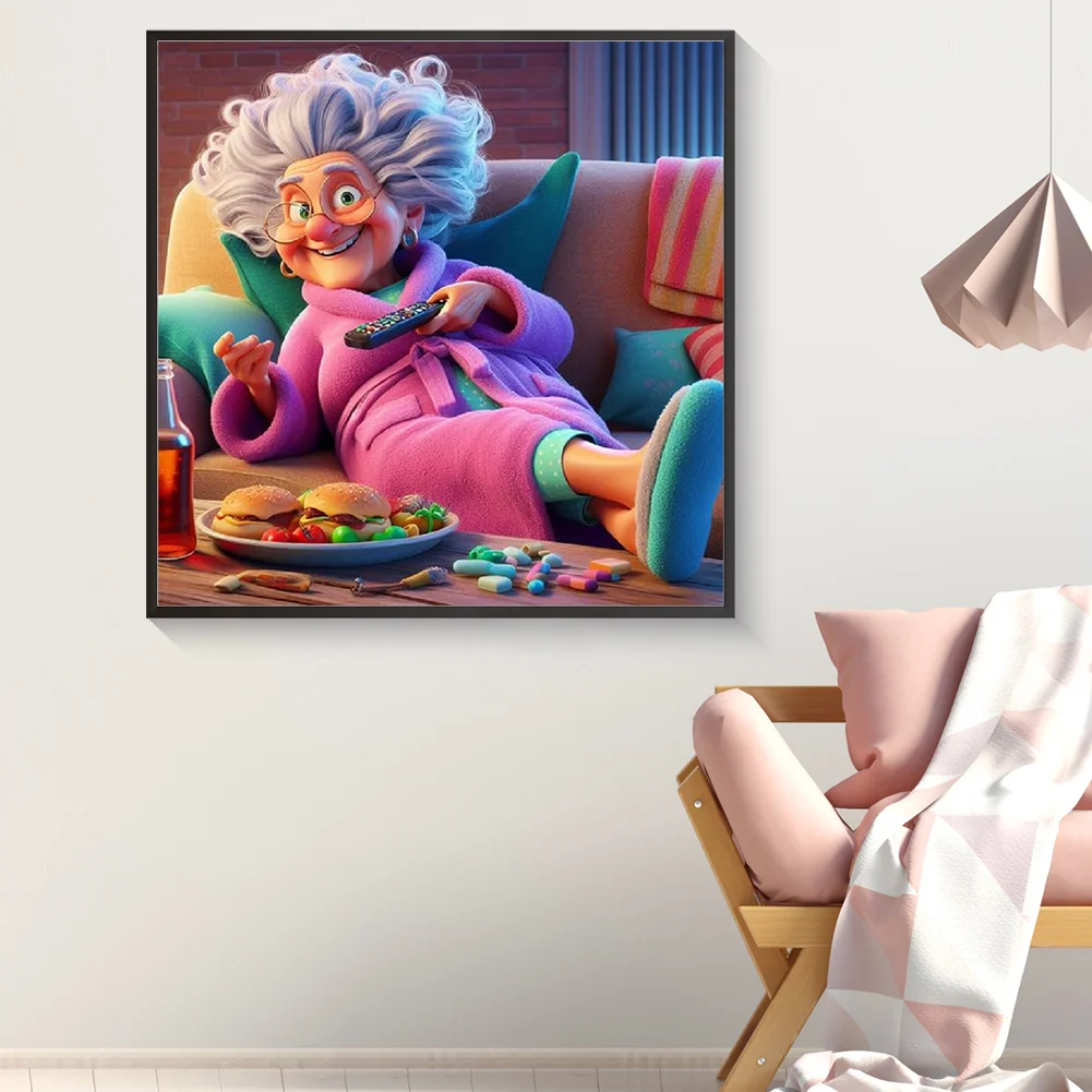 Diamond Painting - Full Round Drill - Grandma(Canvas|30*30cm)